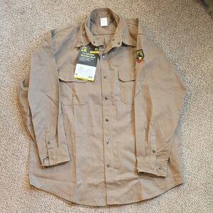 Men's Casual Tan Button Down Shirt